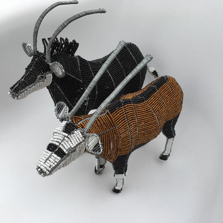 African beadwork-Gemsbok Wired and Beads-African craft