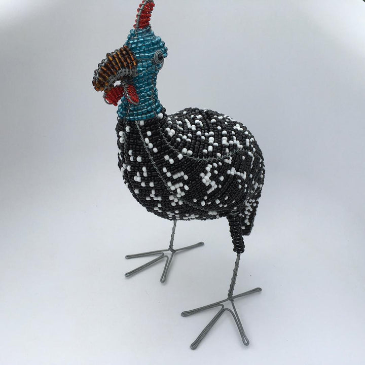 Guineafowl Wired and Beads - African Craft - Dilwana - botswana online shopping