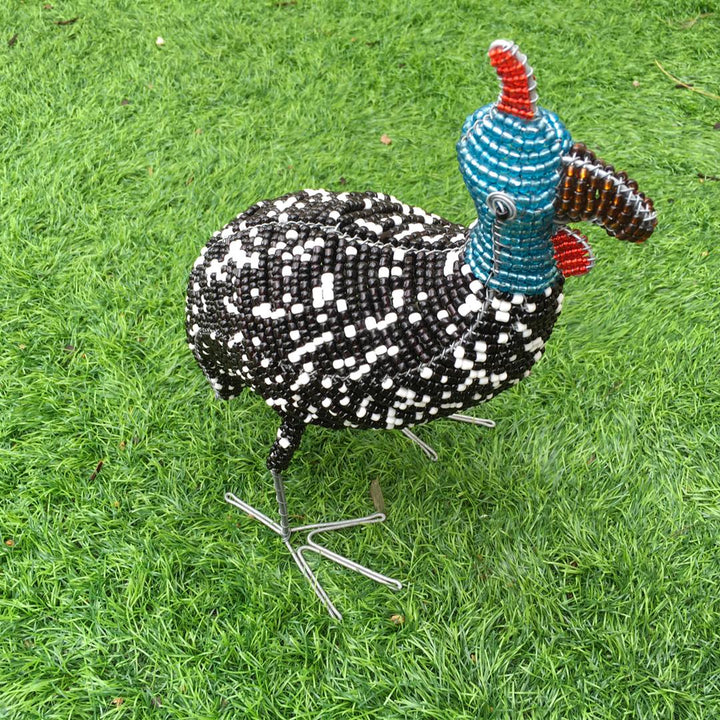 Guineafowl Wired and Beads - African Craft - Dilwana - botswana online shopping