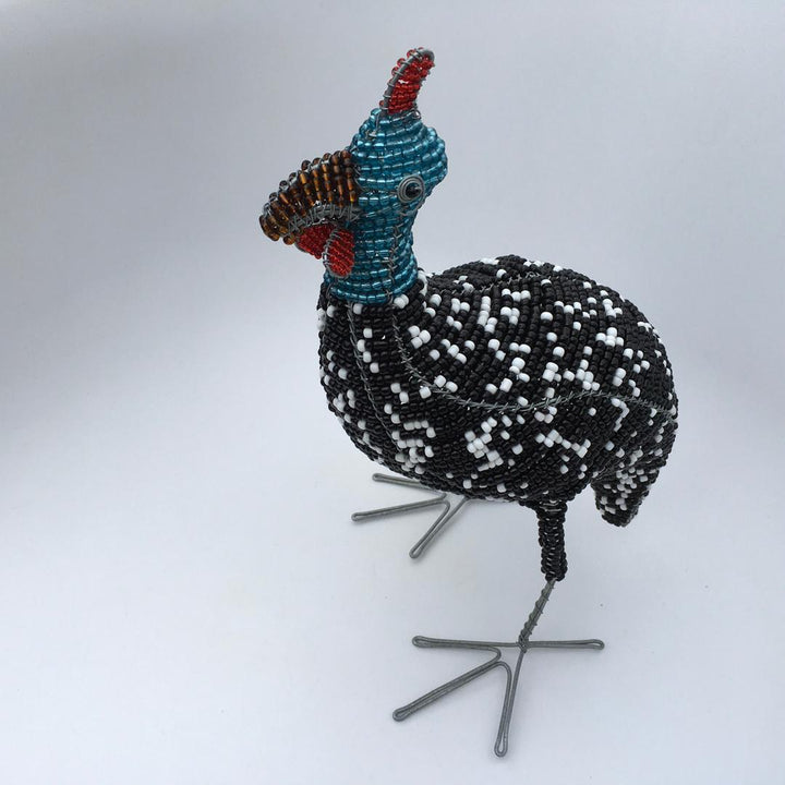 Guineafowl Wired and Beads - African Craft - Dilwana - botswana online shopping
