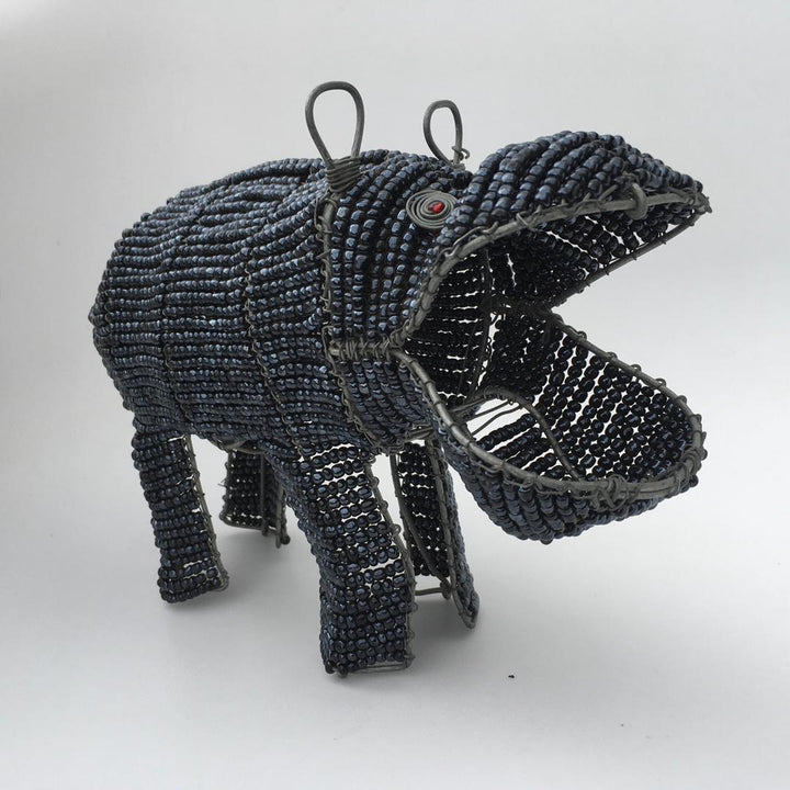 Hippo Wired and Beads - African Craft - Dilwana - botswana online shopping