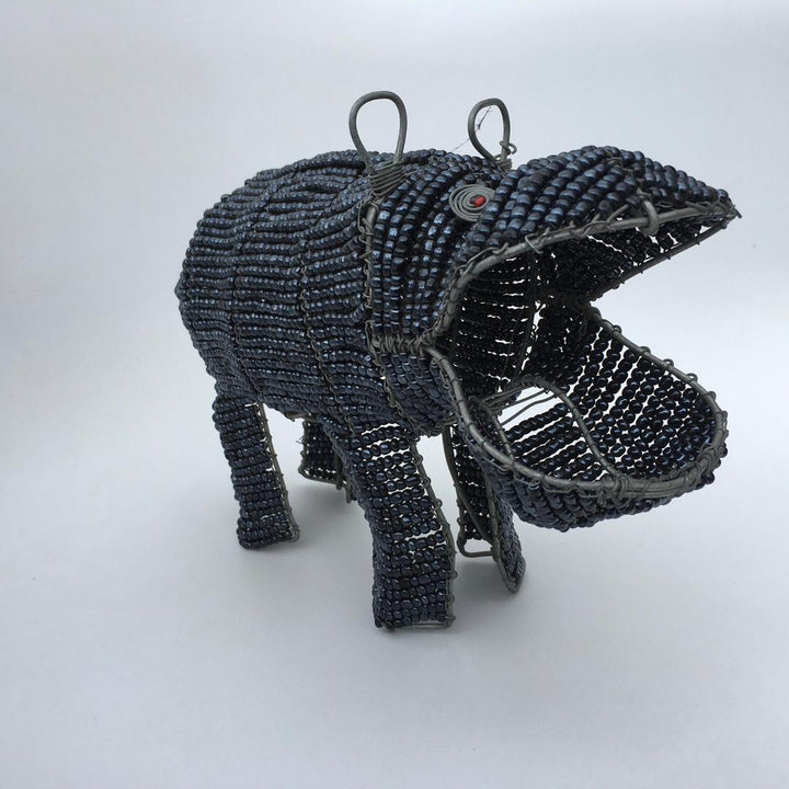 African craft-African beadwork-Hippo Wired and Beads