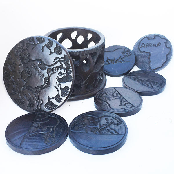 African animal coaster - African craft online store in USA