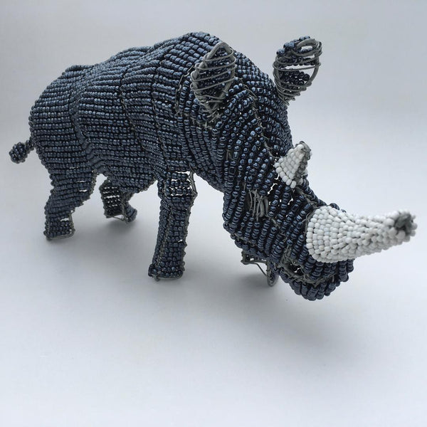 Rhino Wired and Beads - African Craft - Dilwana - botswana online shopping