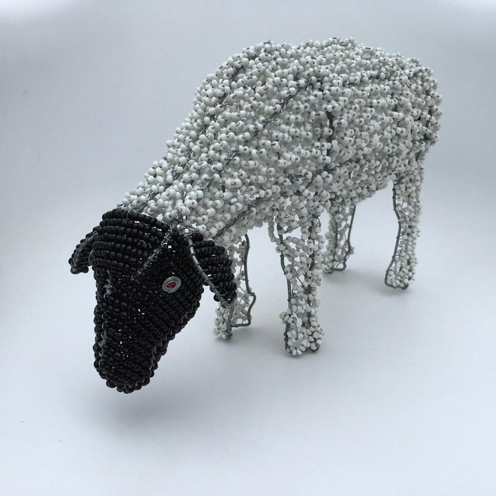 African craft-Sheep Wired and Beads-African beadwork