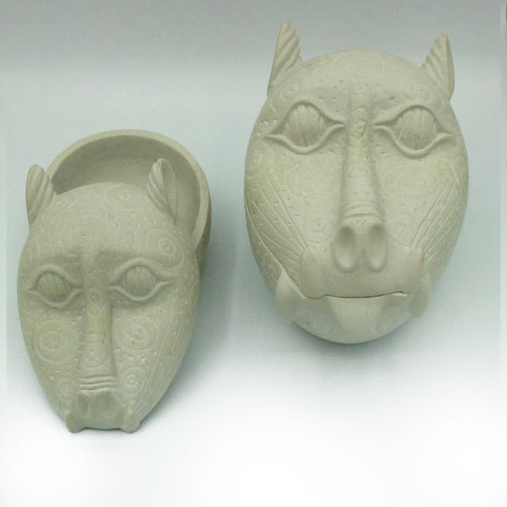 Soap box stone made Cat head - Dilwana - botswana online shopping