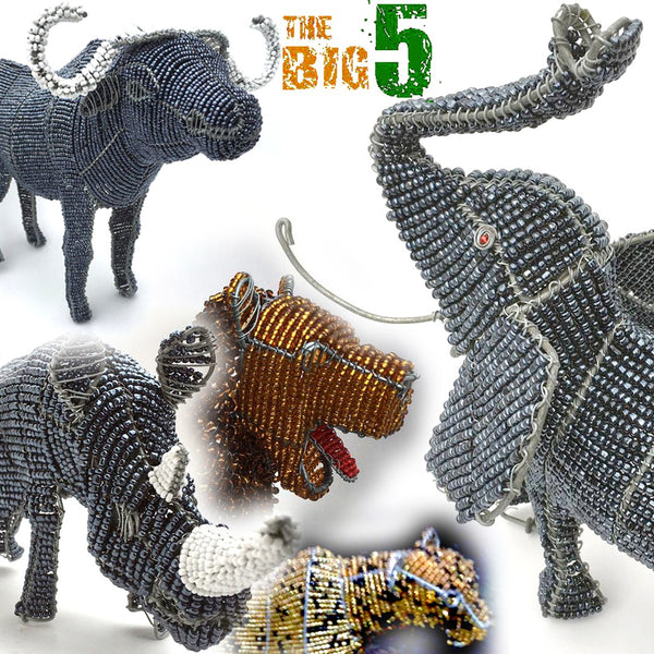 The Big Five Wired and Beads - African Craft