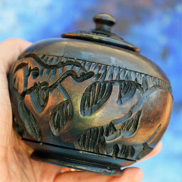 Wooden Sugar Pot | African craft - Dilwana - botswana online shopping