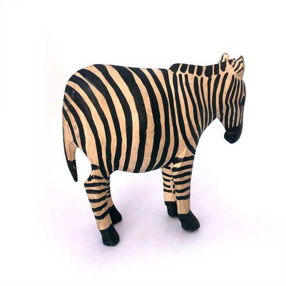 African Wooden Zebra - African craft - Dilwana - botswana online shopping
