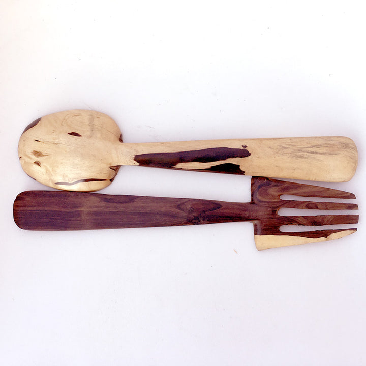 Wooden Fork and Spoon - African craft - Dilwana - botswana online shopping