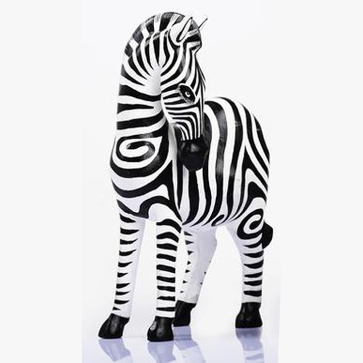 Zebra wooden painted med - Dilwana - botswana online shopping