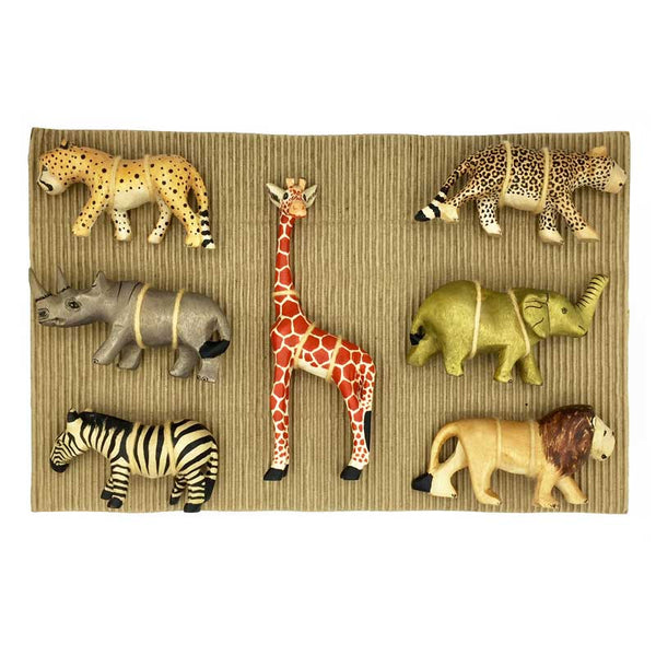 Wooden animal set _ African craft