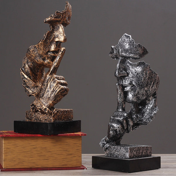 Abstract Silence Gold Sculpture - Dilwana - botswana online shopping