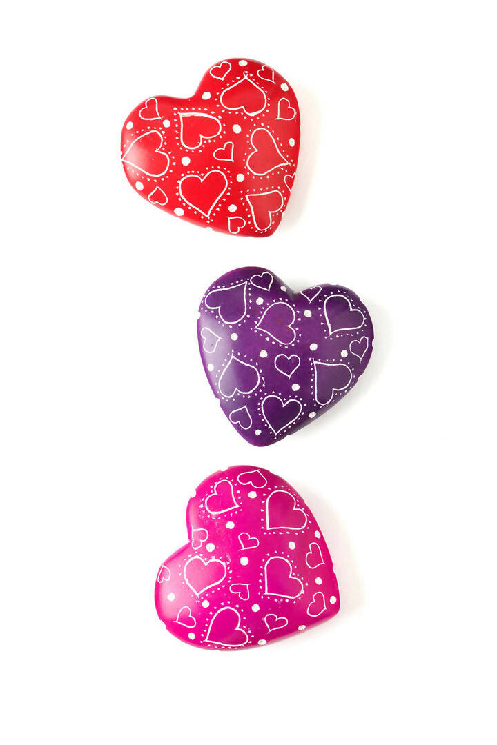 (Set of three flatted hearts ) - Dilwana - botswana online shopping